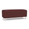 Lesro Siena Lounge Reception Loveseat Bench, Brushed Steel, RF Nebbiolo Upholstery SN6001 - alternate 1